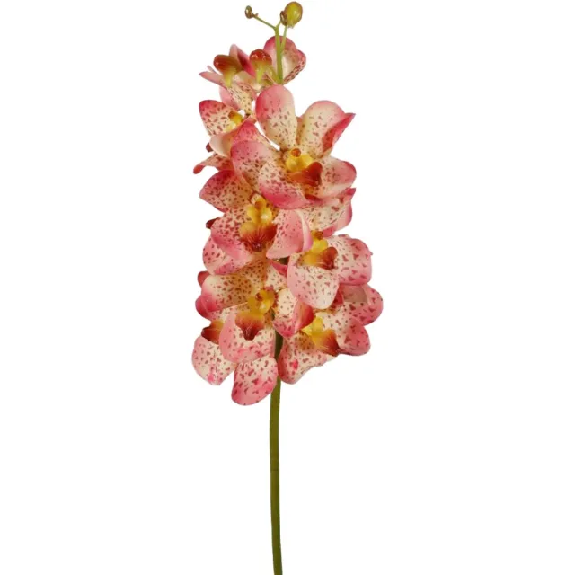 Viv! Home Luxuries Orchidee Vanda - zijden bloem - natural touch - roze - 69cm