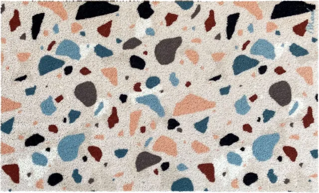 Mad About Mats PABLO - deurmat - terrazzo - schoonloop/scraper - wasbaar - 67x110cm multicolor