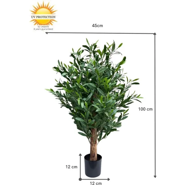 LeopoldFlora Olijf kunstplant 100cm UV Groen