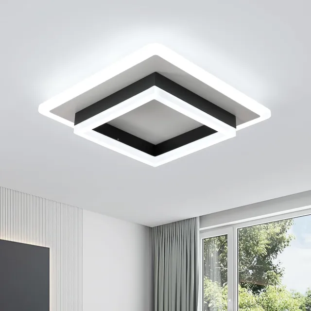 JIMUYU 24W LED Plafondlamp Opbouw – Koelwit 6500K En 10-20 m² – Oogvriendelijk En Flikkervrij – Eenvoudige Installatie – Voor Woning, Hal, Garage En Trappenhuis