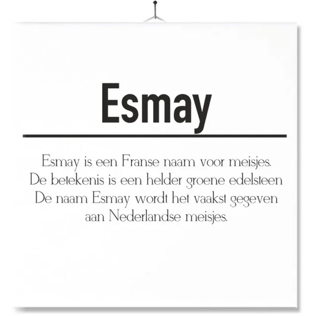 MC Living Tegel Met Opdruk | Betekenis | Kado | Cadeau | Met Naam - Esmay Multi-Color