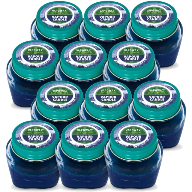 Airpure 12 x Airpure - Kaars Tegen Verkoudheid - Geurkaars - Verlichting bij Verkoudheid - 28,5 g - Voordeelverpakking - 12 stuks blauw