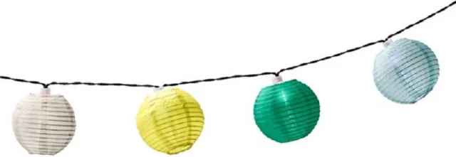 Lumineo Solar lampion tuinverlichting 4 kleuren - 3.5m lengte - LED lampjes - zonne-energie