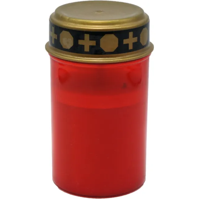 Topten Grafkaars/gedenklicht - LED licht - rood - D6,8 x 12,3 cm
