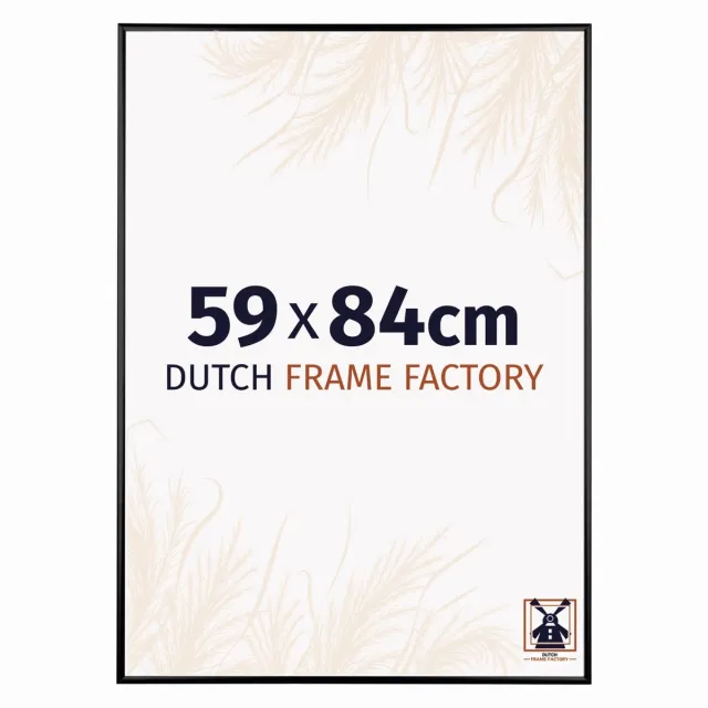 Dutch Frame Factory Fotolijst 59x84 cm - Aluminium - Zwart Mat - Kampen