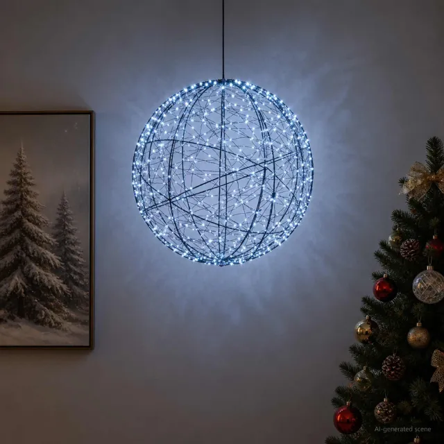 vidaXL Kerst Finial Licht 500 LED's Koel wit Diameter 40 x 42 cm