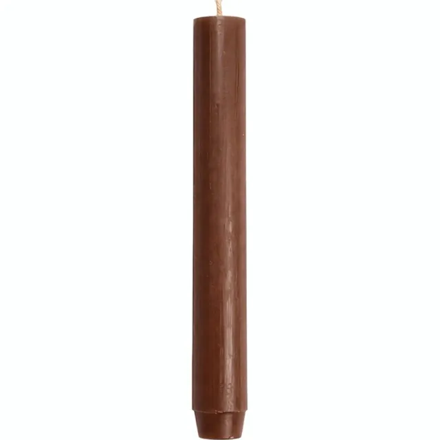 Rustik Lys chique mooie dinerkaarsen pak van 20 stuks 2.6 x 18 cm in de kleur Hout (Holz)