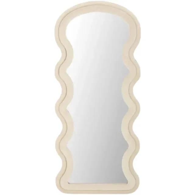 Blokker spiegel Wave Velours 28,5x60 Beige