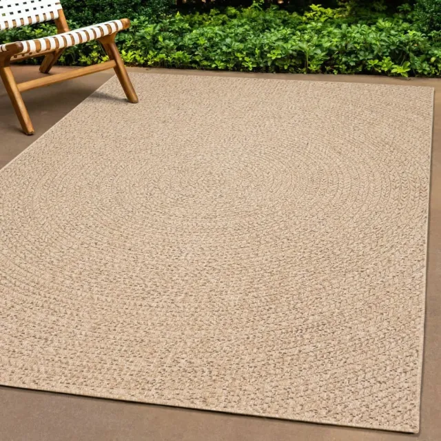 vidaXL Vloerkleed ZIZUR binnen en buiten 80x250 cm jute look bruin, foto 2
