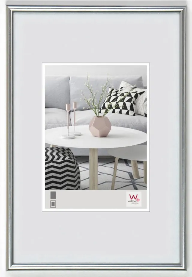 Walther Galeria - Kunststof lijst - Fotoformaat 30x40 cm - Zilver