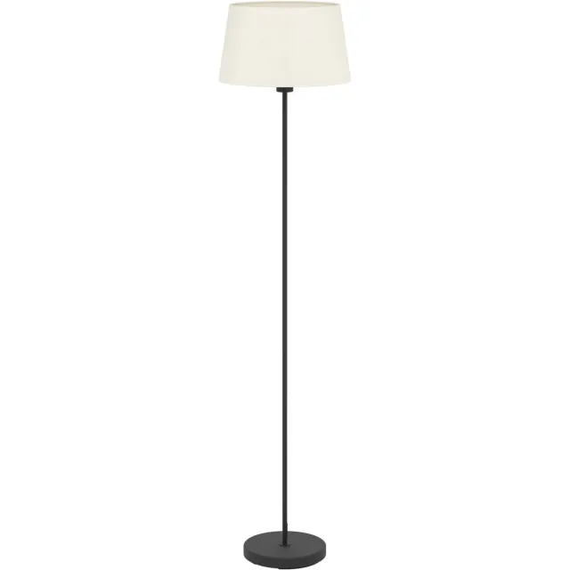 EGLO Febres Staande lamp - E27 - Textiel - Zwart|Wit Zwart;Wit;