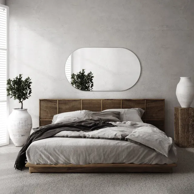 Coloray Oval Spiegel - Symmetrischer Oval Spiegel - 40 cm x 70 cm - Oval Spiegel Wohnzimmer - Grote Wandspiegel Oval - Scandinavische Oval Spiegel - Oval Spiegel Wand - Oval Spiegel - Großes Oval Spiegel Badezimmer - Oval Spiegel Flur Zilver
