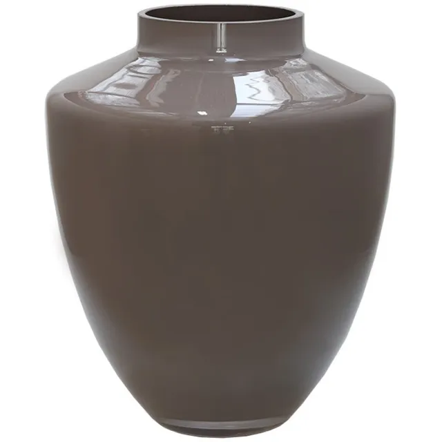 Vase The World Vaas Tugela | Earth - Taupe | Mond geblazen glas | Ø24,5 x H29 cm