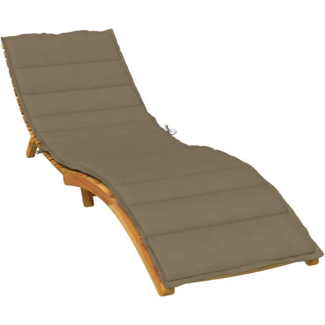 vidaXL Ligbedkussen 200x70x4 cm stof gemêleerd taupe