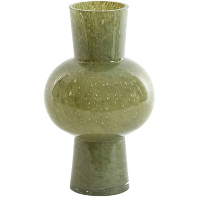 Light & Living Vaas halley glas olijf groen