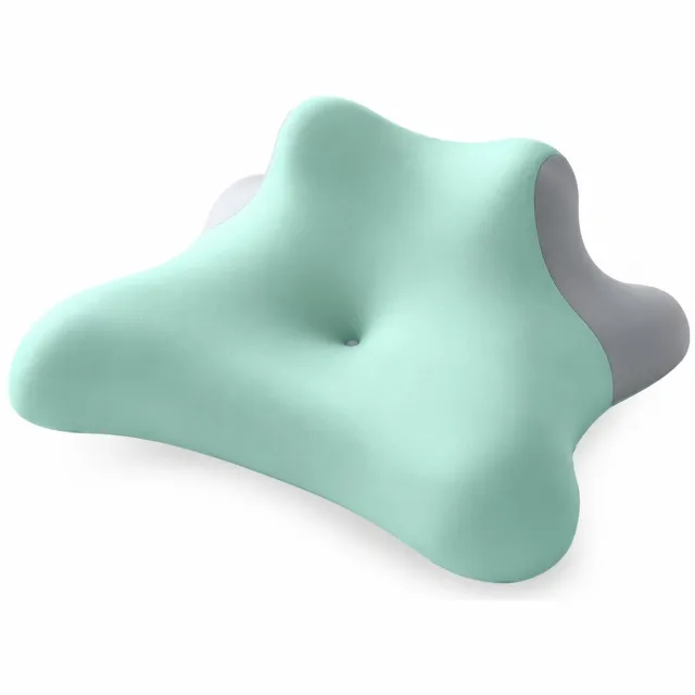 SWGOTA Groen traagschuimkussen voor buikligging en leunen, 60 x 50 x 25 cm, gevormd model met afneembare wasbare polyesterhoes