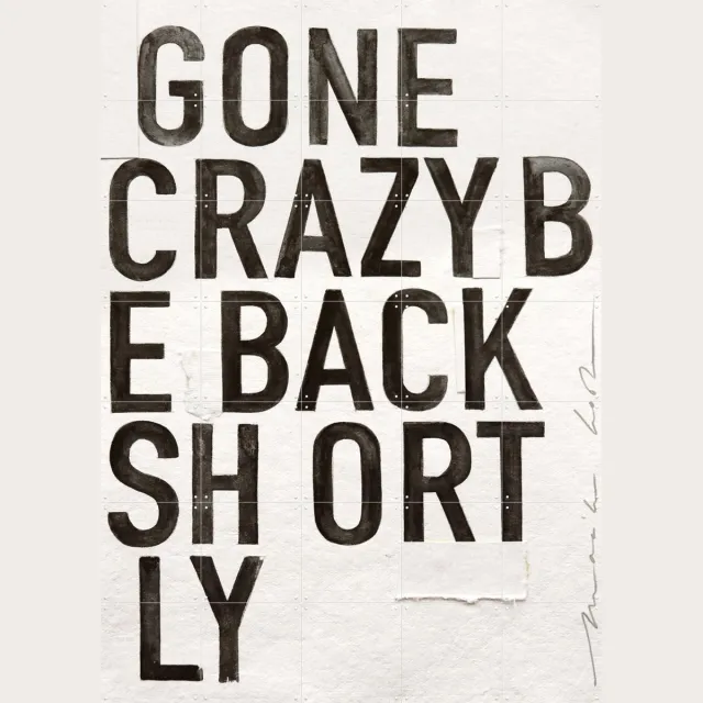 IXXI Gone Crazy, Maaike Koster & My Deer Art Shop - 100 x 140 cm - Grote wanddecoratie en posters - Typografie, Woonkamer, Grappig, Typografie en Zwart / Zwart en wit / Monochroom