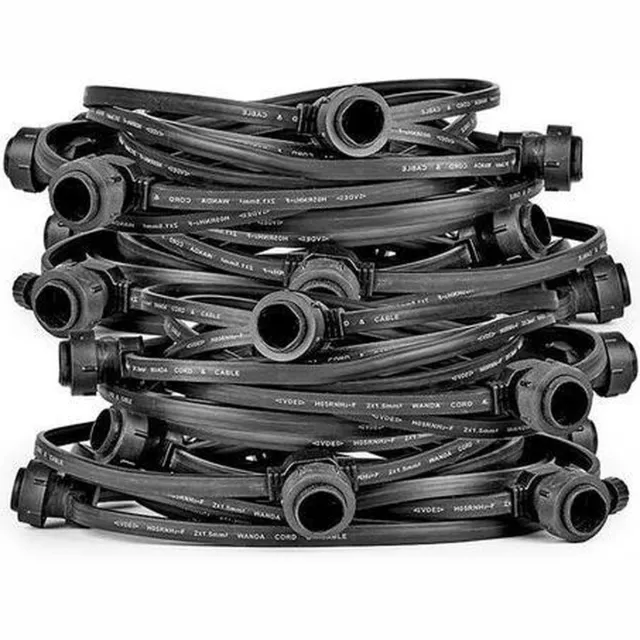LEDmaxx Prikkabel 20 meter met 40x fitting IP65 | 40x E27 | Max 1500 watt