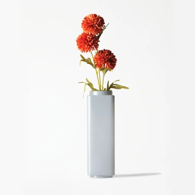 HEMA Vaas ⌀9x28.5cm Kub glas blauw (blauw)