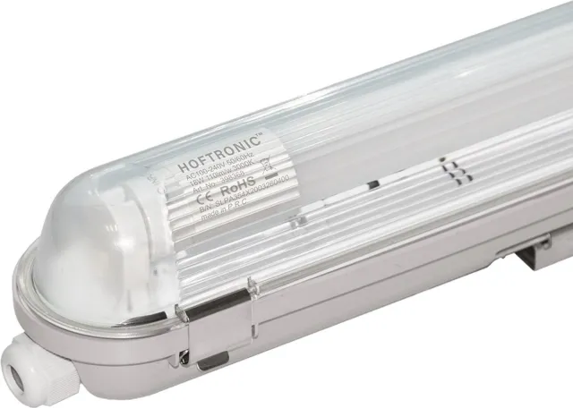 HOFTRONIC 6x LED TL verlichting - 150cm TL armatuur - 18 Waty 1980 Lumen (110 Lumen per Watt) - 3000K Warm wit - IP65 waterdicht - Flikkervrij - 3 jaar garantie Transparant