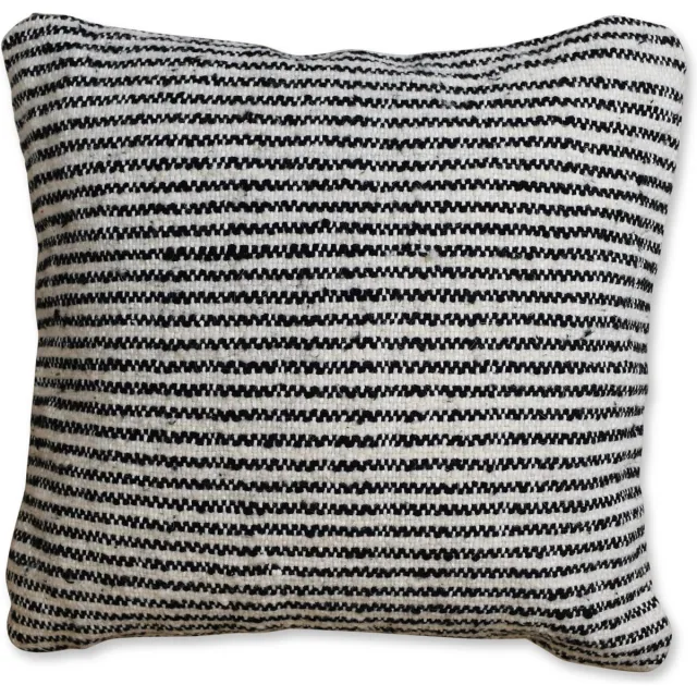 Poufs&Pillows Handgemaakte Marokkaanse Zanafi Kussenhoes - Boho Sierkussen 40x40 cm - Etnisch Design wit