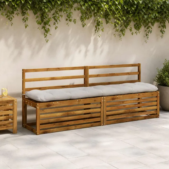 vidaXL Bank Kussens VIANEN 2 st 100% Polyester Wit 200 x 40 x 12 cm