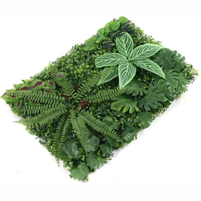 Happiq Set van 12 Kunsthaag Boxwood Panelen – PE Kunstplanten Wanddecoratie – Voor Tuin, Schutting, Terras en Bruiloft Backdrop – Binnen en Buiten – Groen
