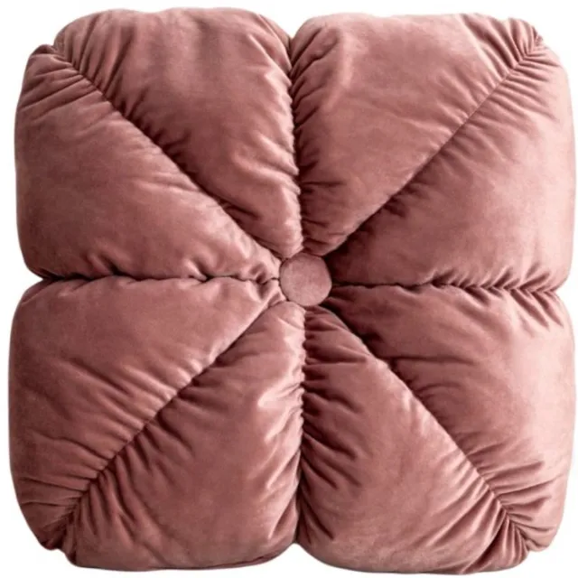 CASA DI ELTURO Sierkussen Luxaro – Velvet Oud Roze 45×45 cm – Inclusief vulling – Gestikt Design