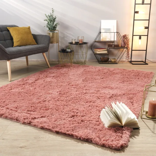TT Home Tapijt Woonkamer Diepe Pool Lange Pool Zacht Modern Monochroom Design 140 x 200 cm Rechthoek 140 x 200 cm Rechthoek violett