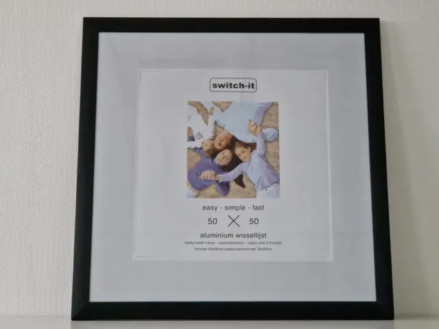 Switch-it XL Wissellijst mat zwart 50x50cm