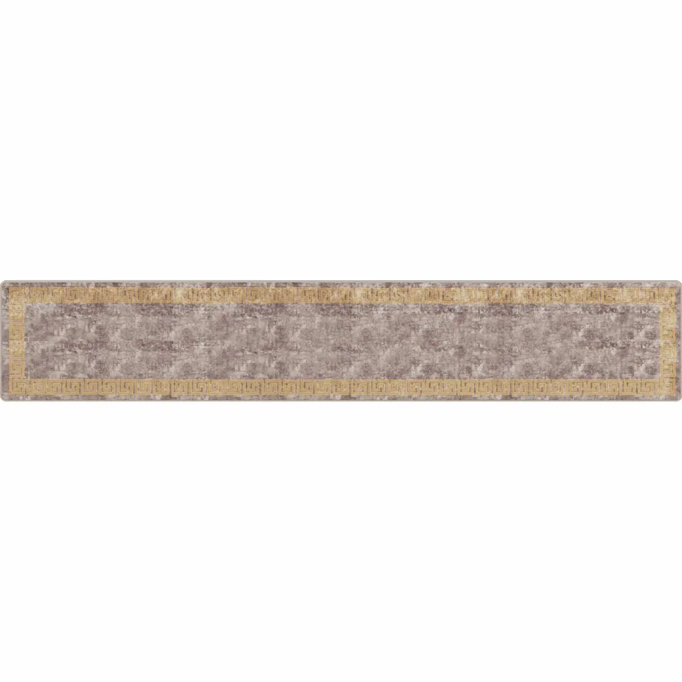 vidaXL Vloerkleedloper MARSA Grijs en Goud 80 x 450 cm