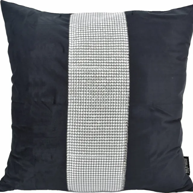 Gek op Kussens! Velvet Bliss Diamond - Zwart Kussenhoes | Velvet/Polyester | 45 x 45 cm