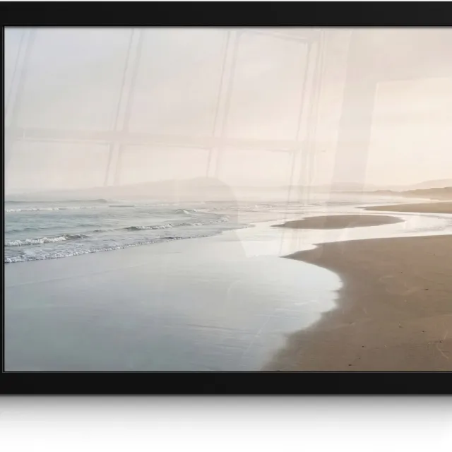 FrameYourWall Poster in lijst - Fotolijst 40x30 cm - Posters - Kustlijn - Strand - Oceaan - Posterlijst zwart - Decoratie - Wanddecoratie woonkamer - Muurdecoratie slaapkamer