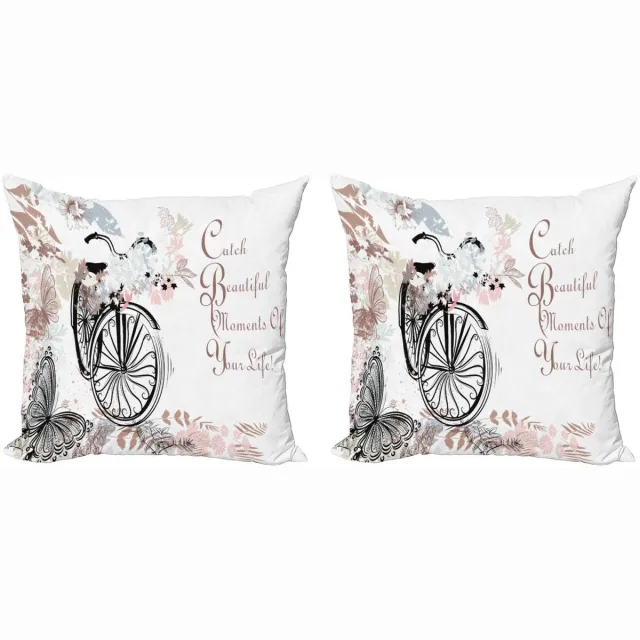 ABAKUHAUS Lentekussenhoes 40x40 cm – Dubbelzijdig digitaal bedrukt – Meerkleurig Wit