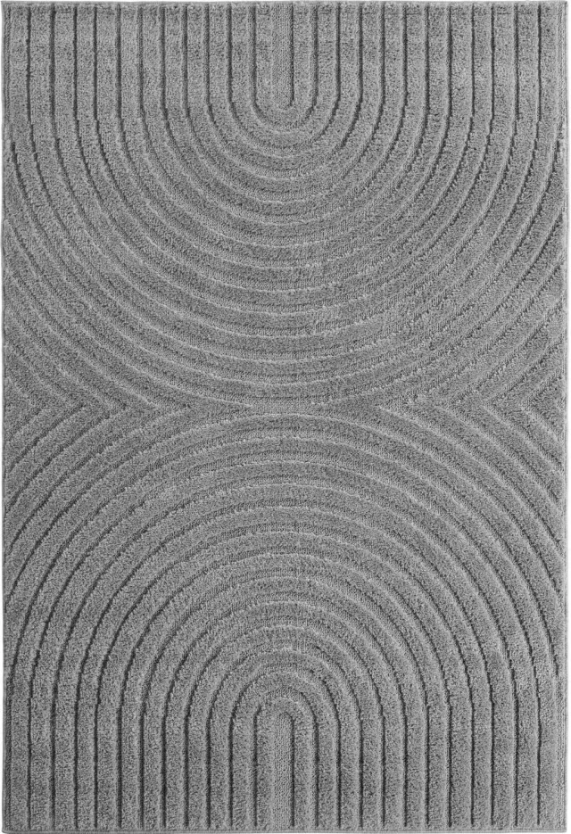 Ayyildiz Art – Laagpolig vloerkleed – Zilver – Scandinavische boho – 200 x 290 cm