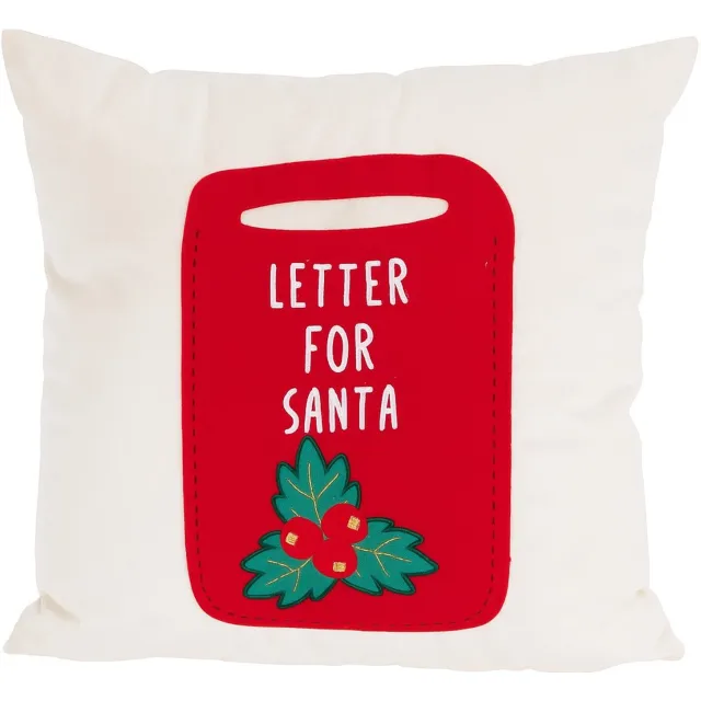 Home & Styling Collection Home Styling Collection - Sierkussen - Decoratieve kussen, kerstpatroon, wit 40 x 40 cm