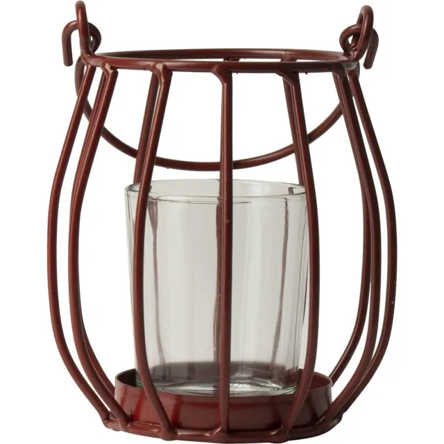 Gusta Lantaarn 8x11cm Rood Hout