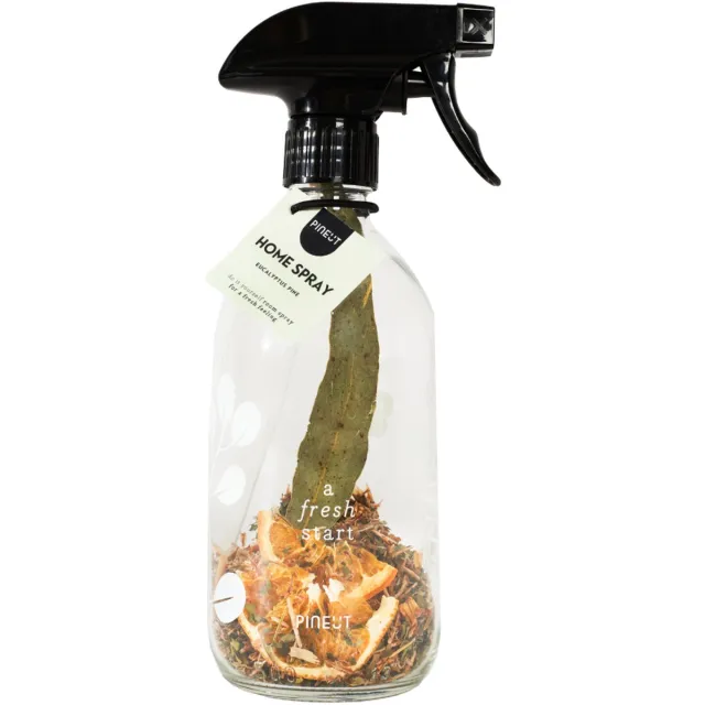 Pineut ® Huisparfum Eucalyptus Pine 400ml - Roomspray Eucalyptus & Dennen - Maak je eigen Interieurspray - Housewarming Cadeau - Homespray - Huisspray - Heerlijke Geur Glas