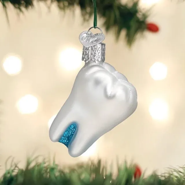 Old World Christmas Kerstbal Kies Wit