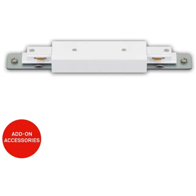 Briloner Rail - Railverlichting Verlengelement - 230V stroomvoorziening railsysteem - 20.5 cm - wit