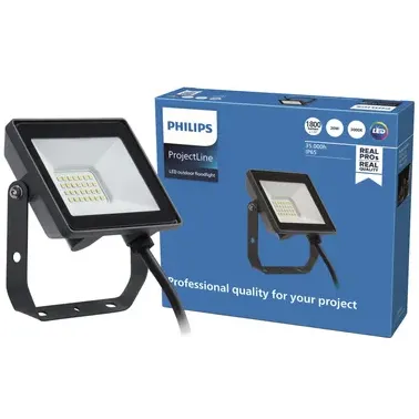 Philips Breedstraler Projectline - Zwart - 20w - 1800lm - Warm Wit - Ip65