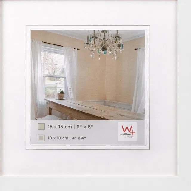 Walther Peppers - Houten lijst - Fotoformaat 15x15 cm - Polair Wit