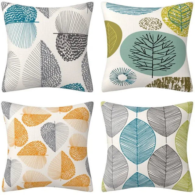 SUNMOOL Kussenhoes - Kussenhoes Vierkantjes - Pillow cover - 45 x 45cm - Type B - 4 Stuks Multi