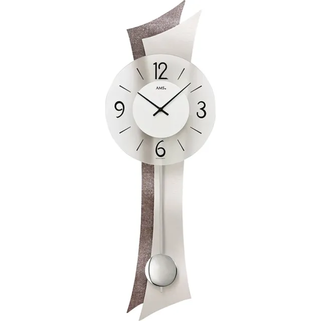 AMS Wandklok glas en MFD 7426 Asgrijs