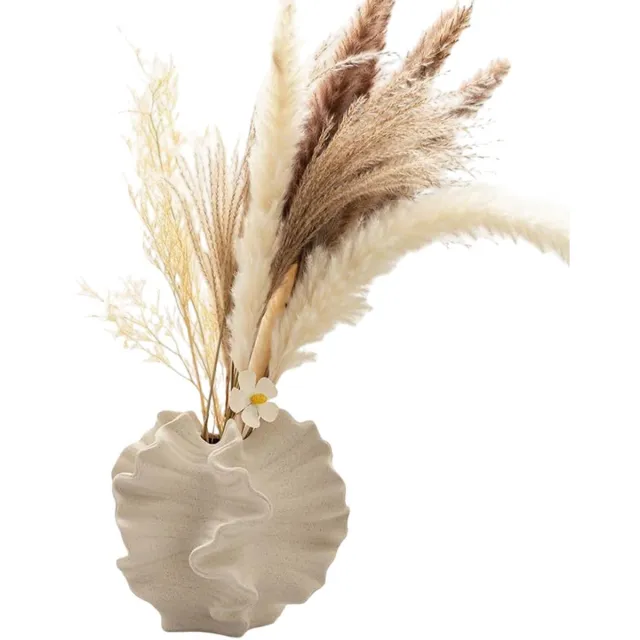 Unyqoos Stijlvolle keramische vazen voor moderne boho-decoratie in huis Beige