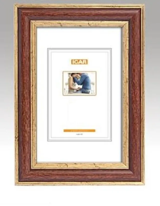 Icar Kunststof Fotolijst Rolls Bruin/Goud 10x15 cm