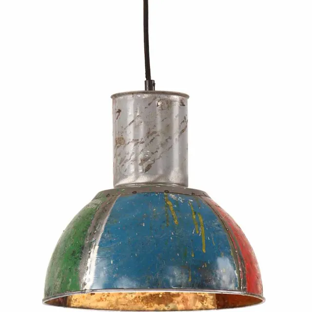 vidaXL Hanglamp industrieel rond 25 W E27 28,5 cm meerkleurig
