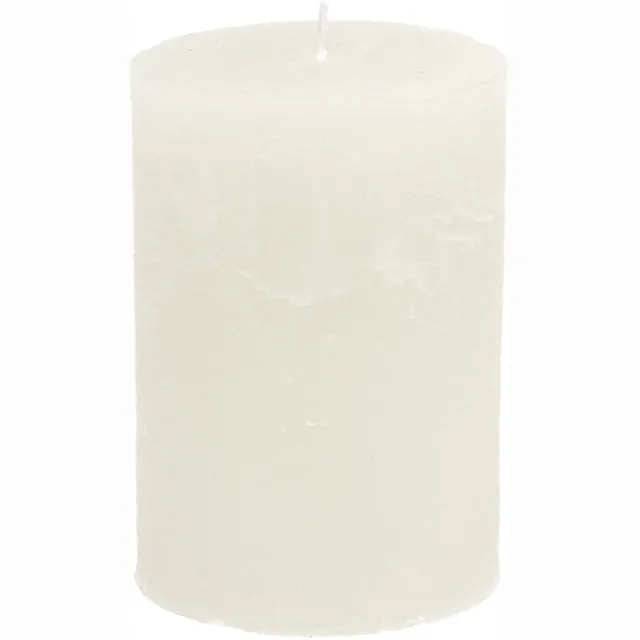 Viana Effen pilaarkaarsen, wit, 70x80mm, 35 uur brandtijd, set van 4, advent