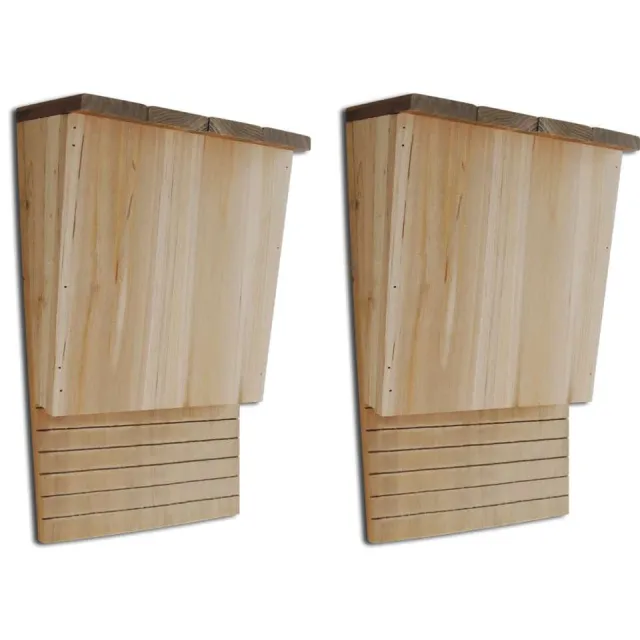 vidaXL Vleermuizenkasten 2 st 22x12x34 cm Bruin