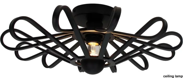 Chericoni Ligthing Chericoni Arco Plafondlamp - 1-lichts - Ø45 cm - Zwart - Metaal